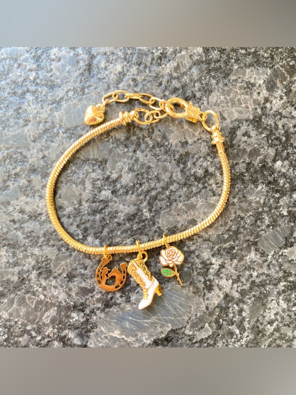 Cowboy Boot Charm Bracelet - New